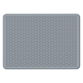 Kitchen Countertop Dish Drainage Stain Prevention Pad (Color: Light Gray, Type: 71 x 50 x 0.3cm)