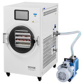 VEVOR Vacuum Freeze Dryer Machine, 8.8-13.2 LBS/Batch Food Freeze Drying Machine with 4-Layer Trays, Vacuum Pump (Color: White)